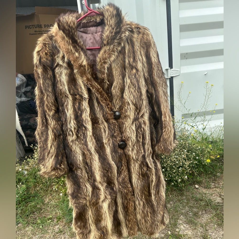 Stunning fur jacket long